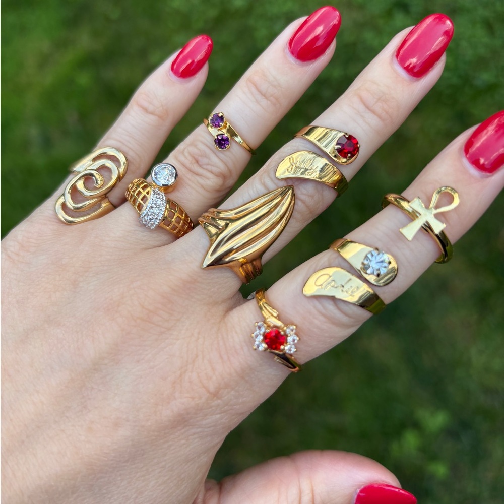 Elegant Golden Ring Collection
